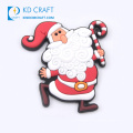 Logotipo personalizado atacado 3d de borracha macia de pvc festival de boneco de neve decoração de resina de papai noel imã de geladeira de natal